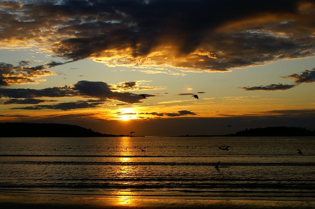 Sunrise at Goose Rocks Beach